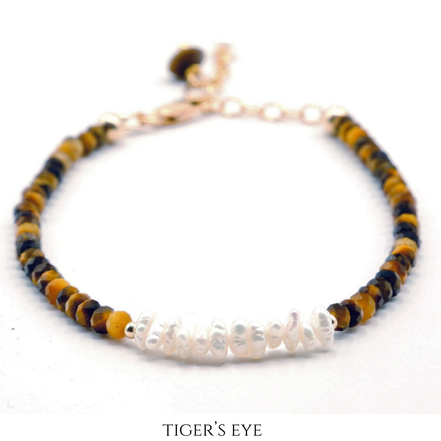 Dainty Gemstone Bracelet with Japanese Heishi Pearls
