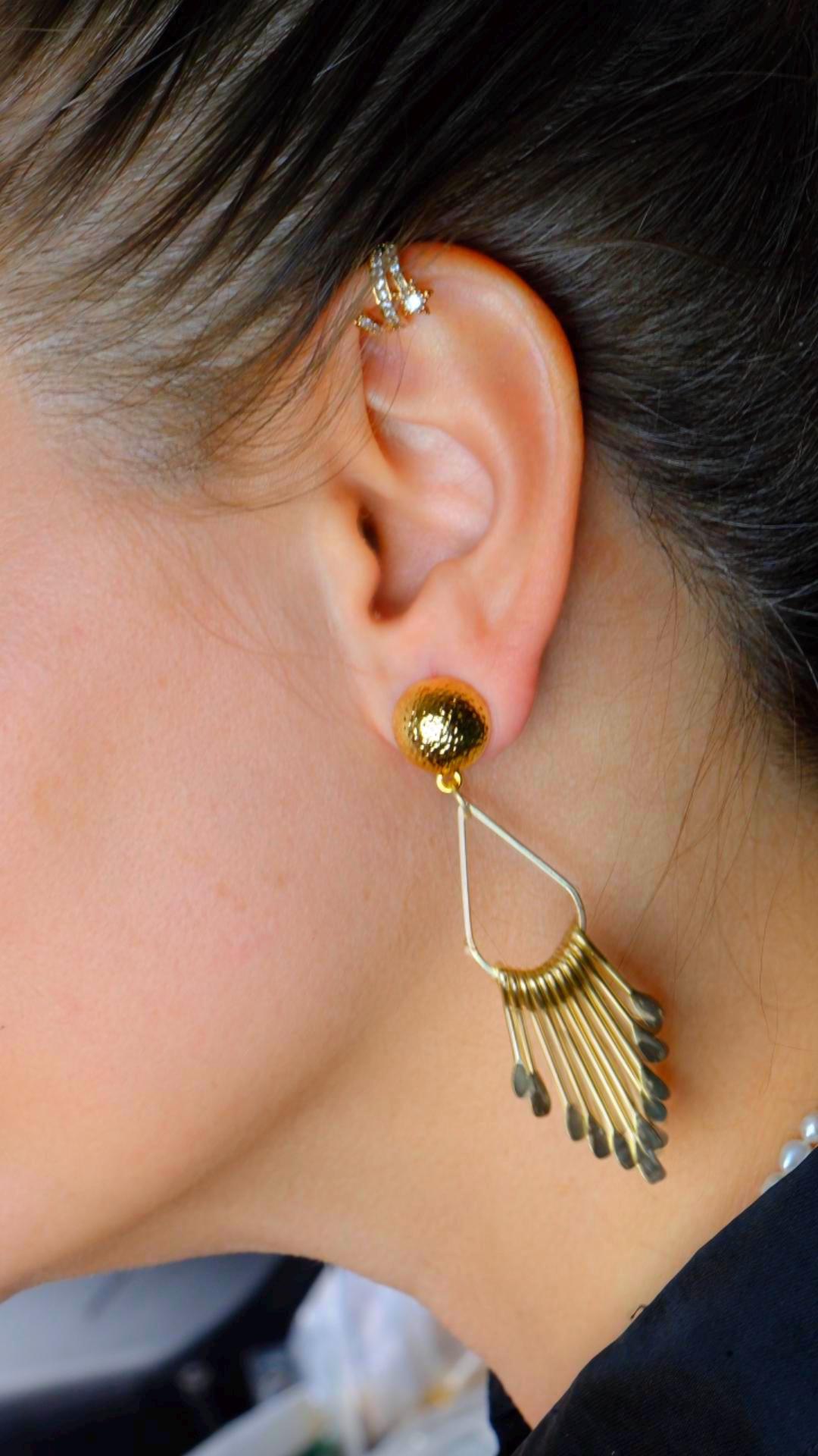 24K Gold-Plated Teardrop Dangle Earrings, Earrings for Women, Gift for Her