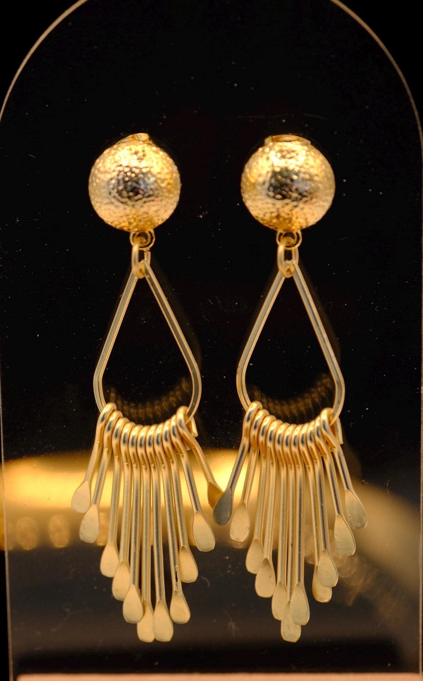 24K Gold-Plated Teardrop Dangle Earrings, Earrings for Women, Gift for Her