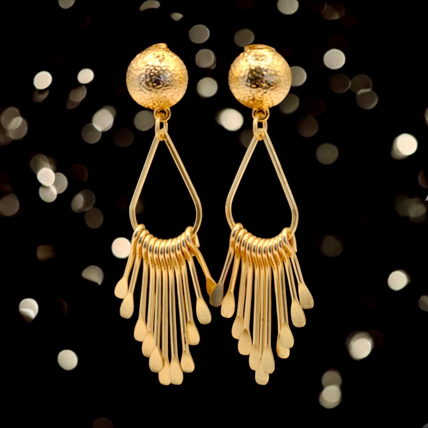 24K Gold-Plated Teardrop Dangle Earrings, Earrings for Women, Gift for Her