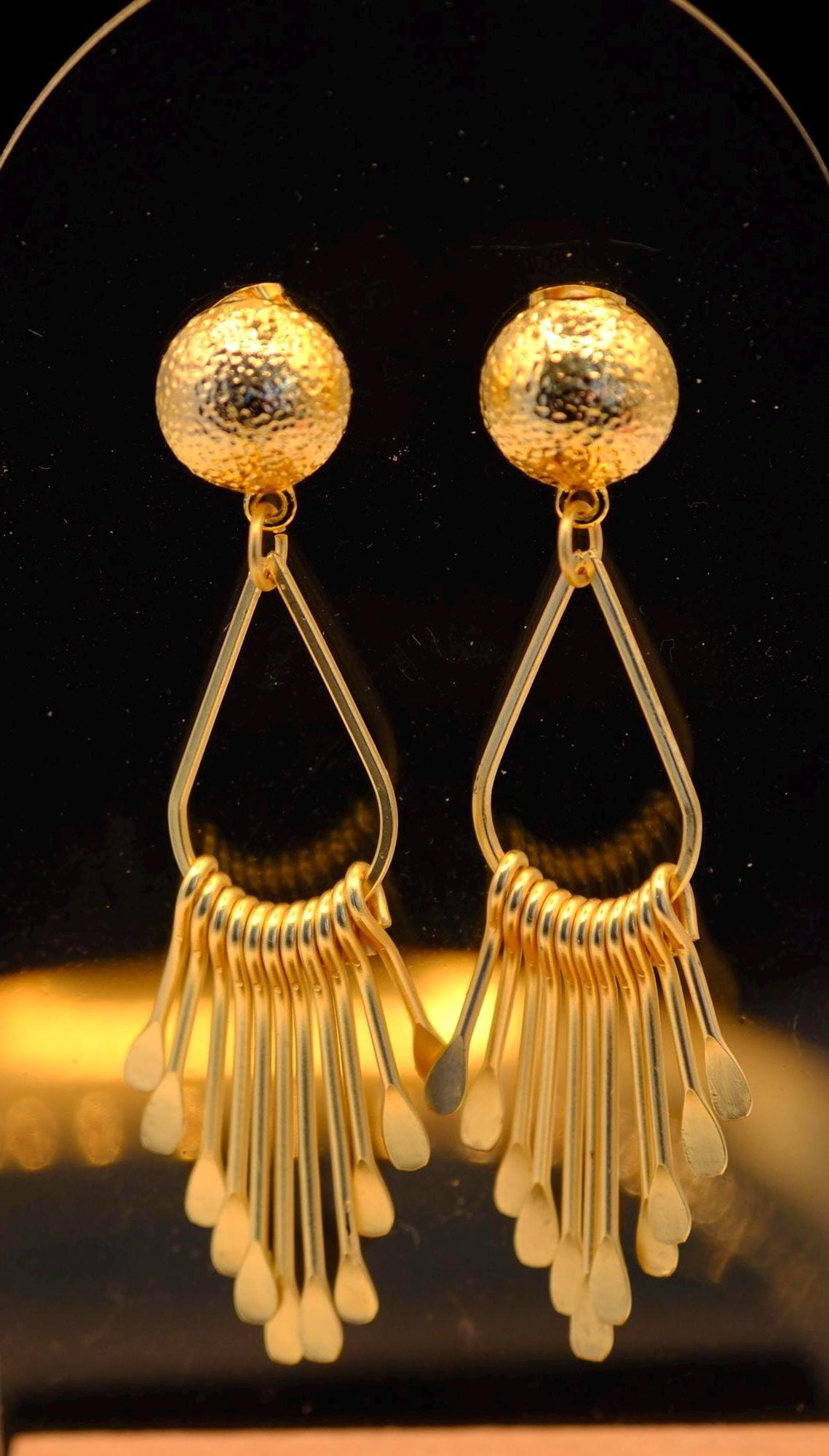 24K Gold-Plated Teardrop Dangle Earrings, Earrings for Women, Gift for Her