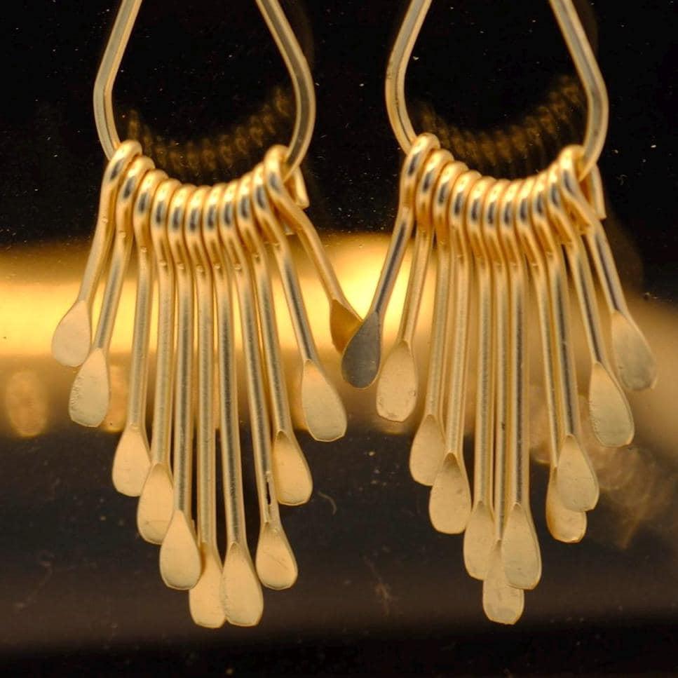 24K Gold-Plated Teardrop Dangle Earrings, Earrings for Women, Gift for Her