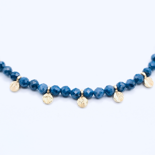 Blue Sapphire 14K Gold-Filled Choker Necklace