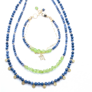 Blue Sapphire 14K Gold-Filled Choker Necklace